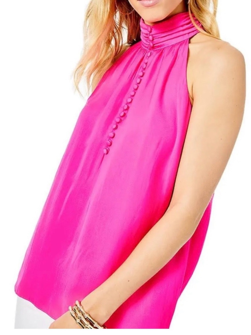 Lilly Pulitzer Kristine Silk Top - Pink - Size large  - New With Tags/NWT